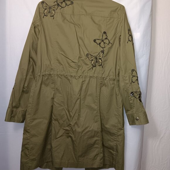 MICHAEL MICHAEL KORS LIGHTWEIGHT BUTTERFLY EMBROIDERED UTILITY JACKET - Picture 9 of 13